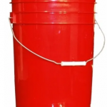 Balde Estriado 20lts Rojo C/tapa Simple