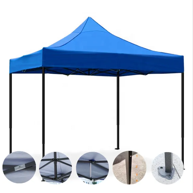 CARPA PLEGABLE 3X3 METROS COLOR VERDE Y AZUL