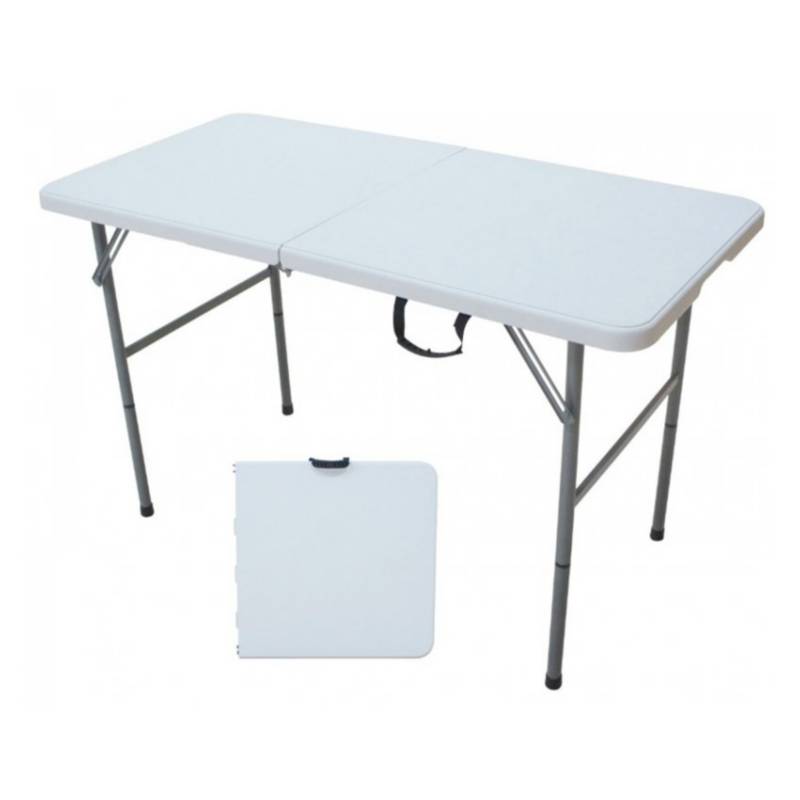 Mesa Plegable Tipo Maleta 120 cm Blanca - Electro Morija