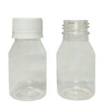 Botella PET 50 cc. transparente redonda Tapa  (50UND)